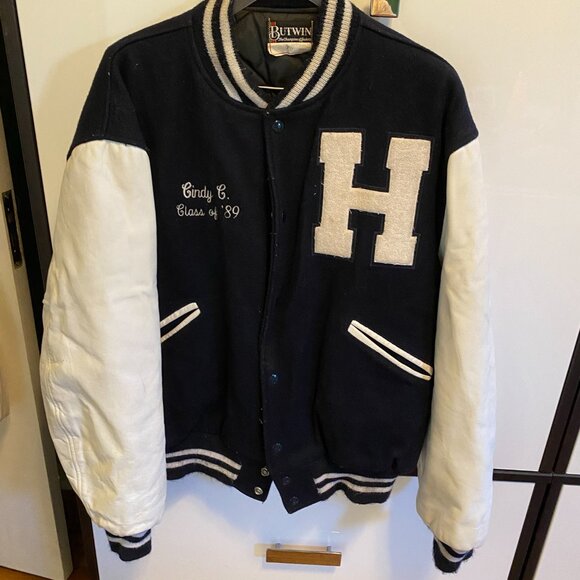 Vintage 1989 XL Huntington High School Letterman Jacket - Picture 2 of 12